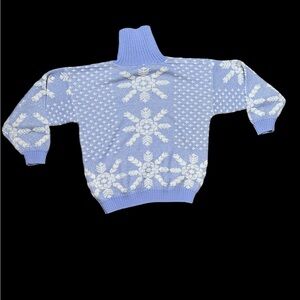 Vintage 80’s Blue and White Snowflake Sweater